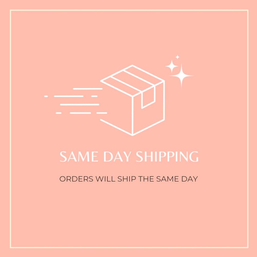 Ships same day! Order by 4pm and I’ll do my best to ship out the same day 😀